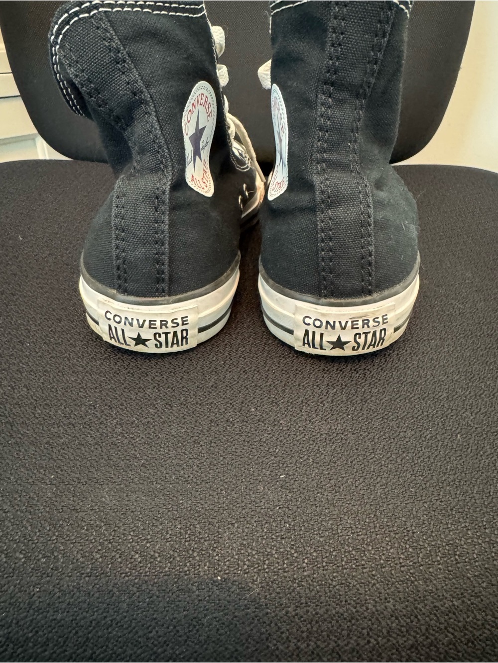 Converse Black High Top Sneakers with White Accents - Picture 4 of 6